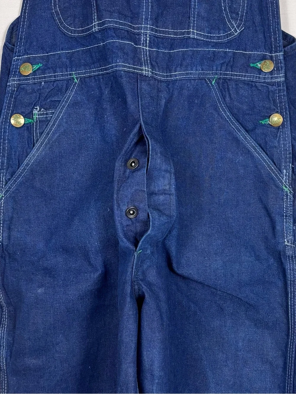 Vintage Pointer Brand Denim Overalls Carpenter Workwear USA Union Made